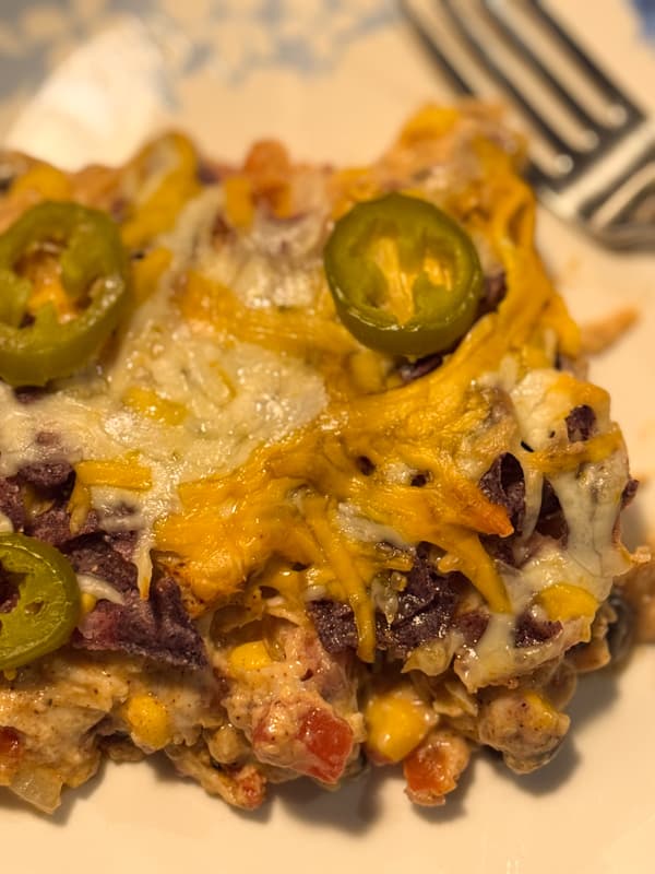 Mexican Chicken Casserole on plate