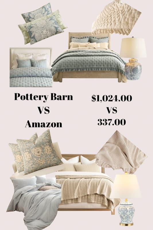 Pottery Barn Vs Amazon Bedding Cost