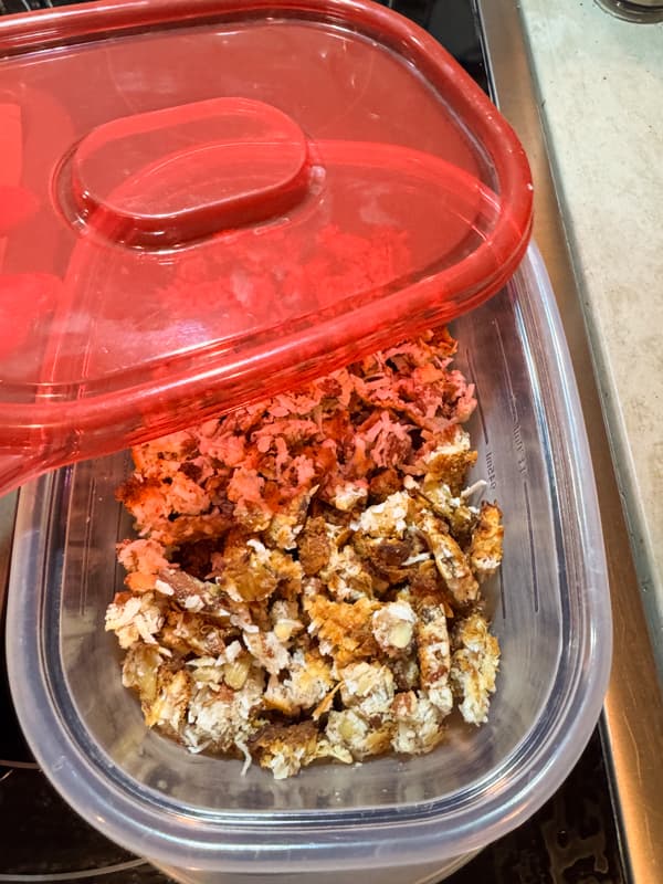 storage for homemade granola.