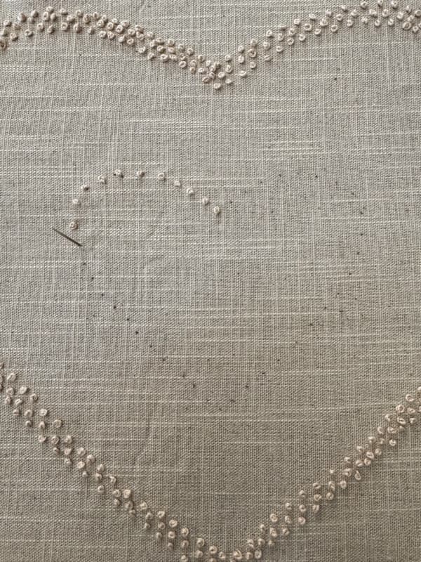 Heart Candlewick Pattern  with large heart and small heart.  