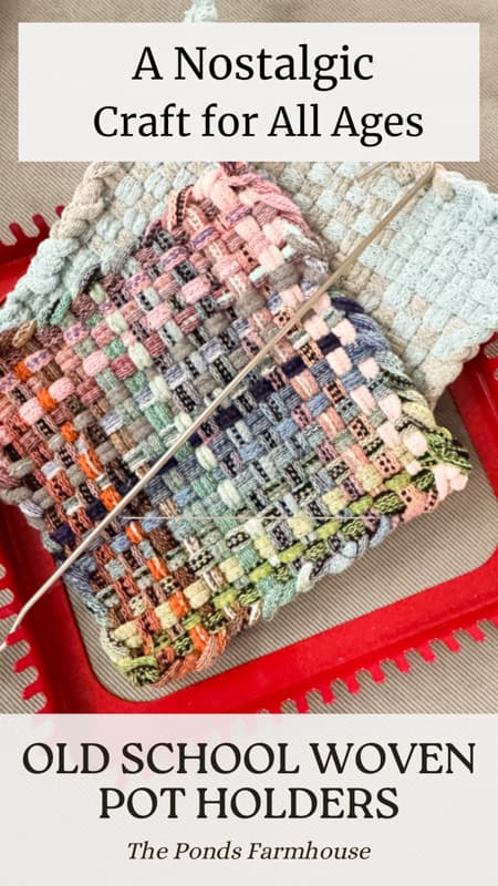 old school woven pot holders