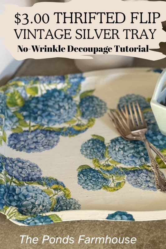 $3.00 Thrifted Flip: Vintage Silver Tray No-Wrinkle Napkin Decoup