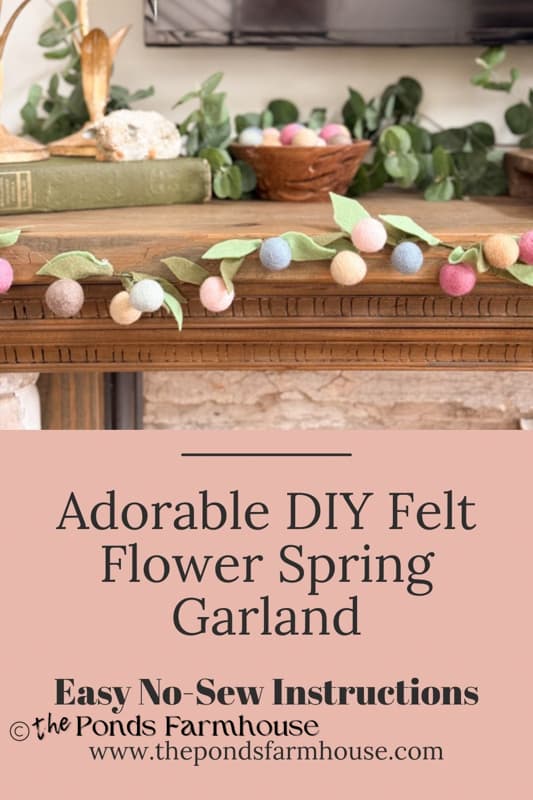 Adorable DIY Felt Flower Spring Garland