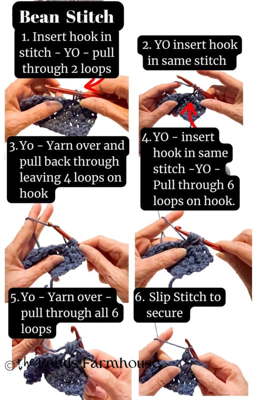 Bean Stitch instructions