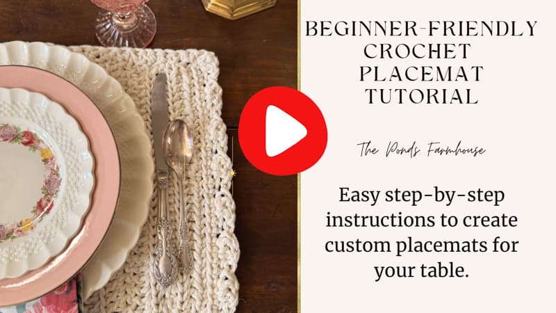 Crochet Placemat Video Tutorial
