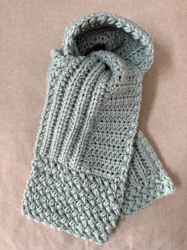 Crochet Scarf While expermenting with difference stitches
