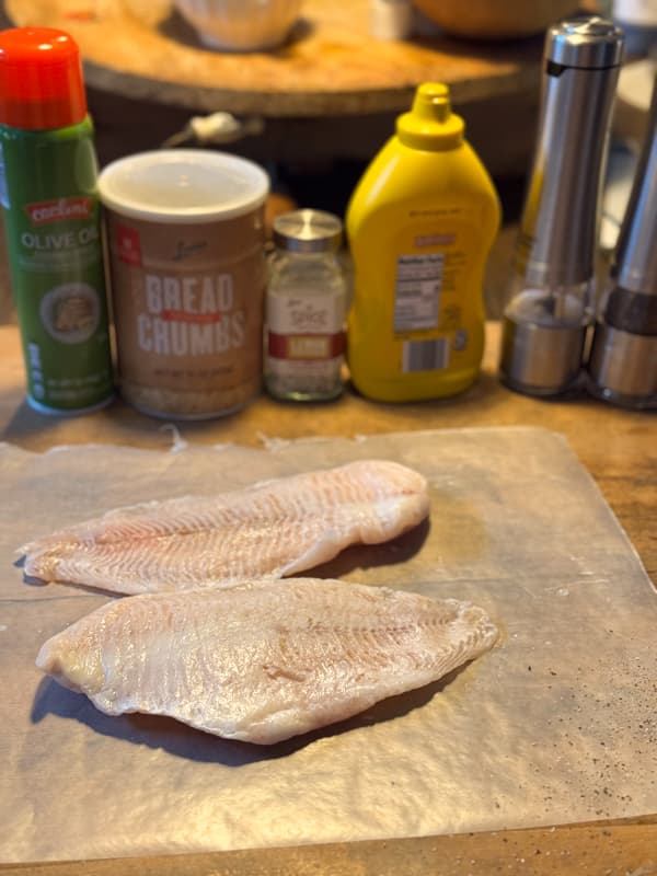 ingredients for mustard coated catfish recipe