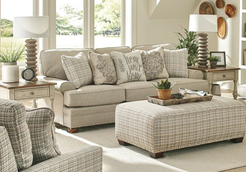 What not to buy in thrift store this year - Showroom furniture with matching tables, lamps and fabrics