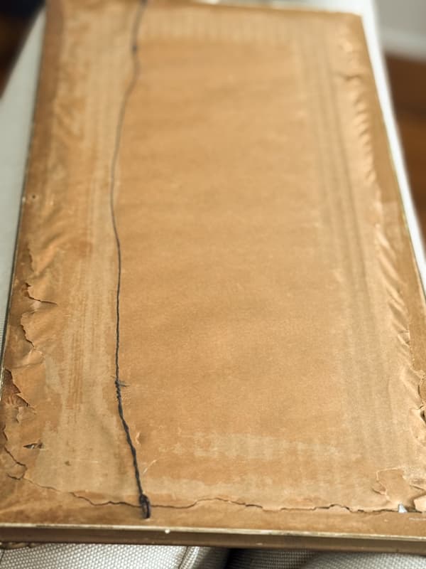 old paper on backside of antique etching
