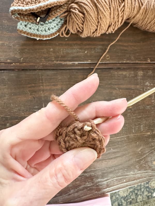 slip stitch the double crochets together to form a circle 