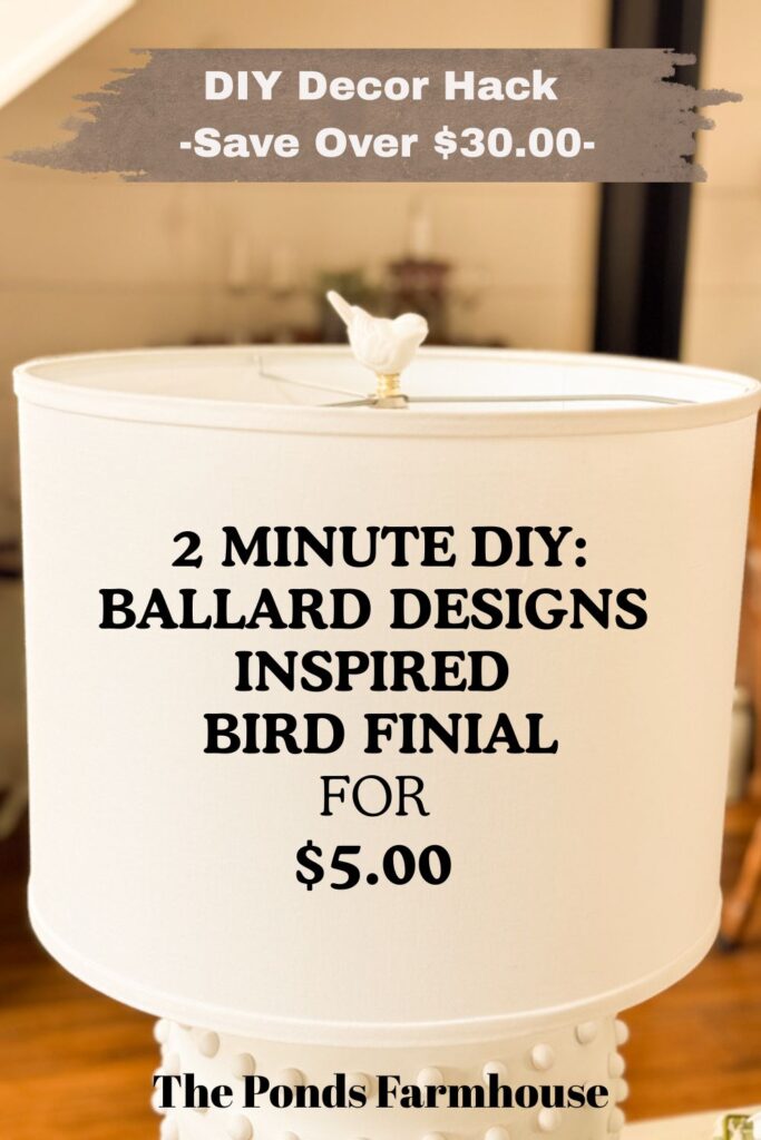 2 Minute Ballard Designs Inspired Bird Finial: Easy $5.00 DIY Decor Hack