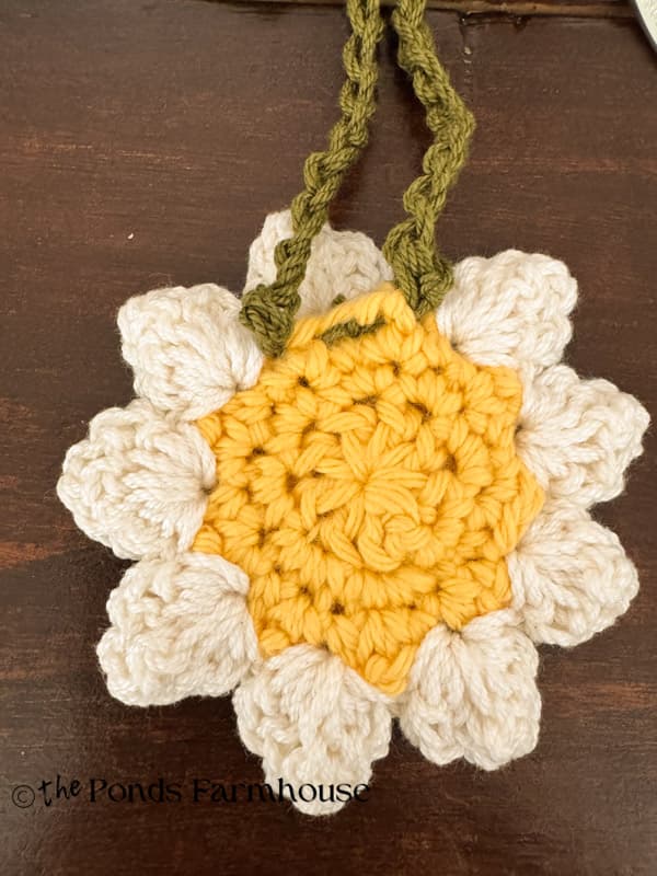 Adding chain to backside of daisy charm