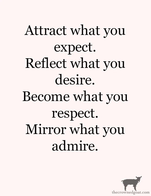 Attract what you expect.