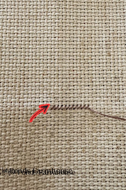 Beginning cross stitch working from left to right first