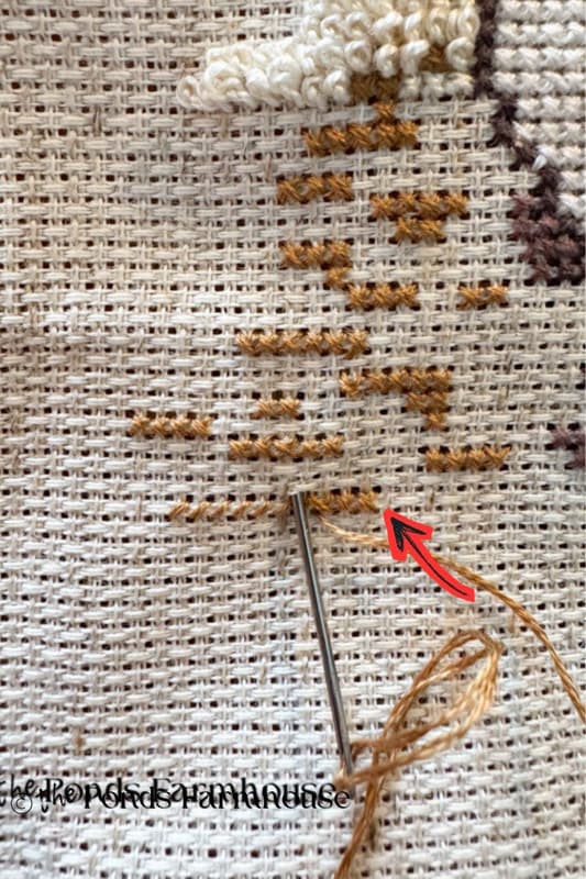 Cross Stitch Free Pattern tutorial For Fluffy Lamb 