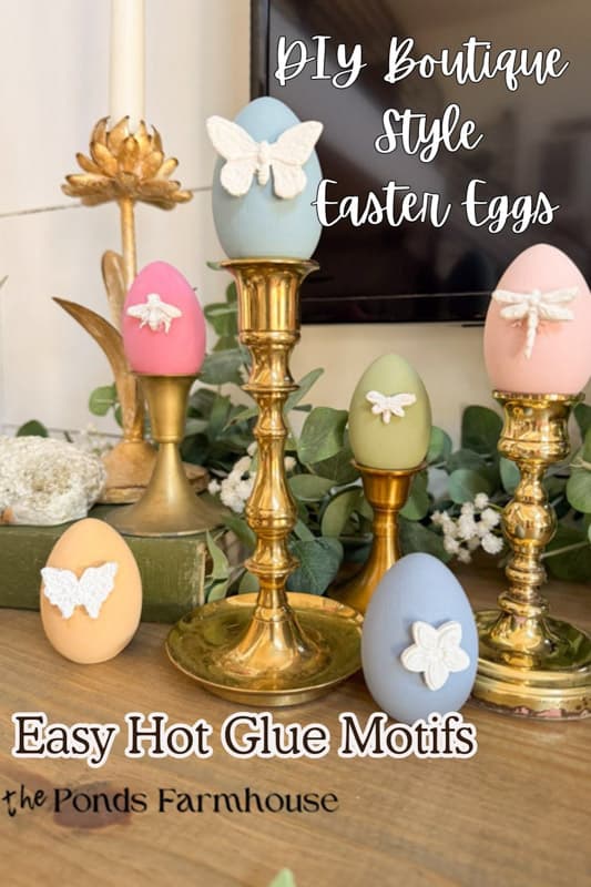 DIY Boutique Style Easter Eggs - Easy Hot Glue Motifs