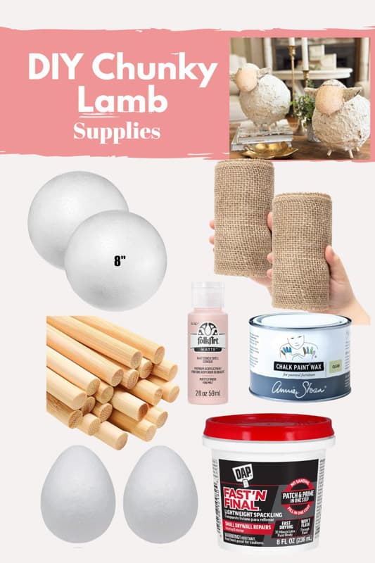 DIY Chunky Lamb supplies