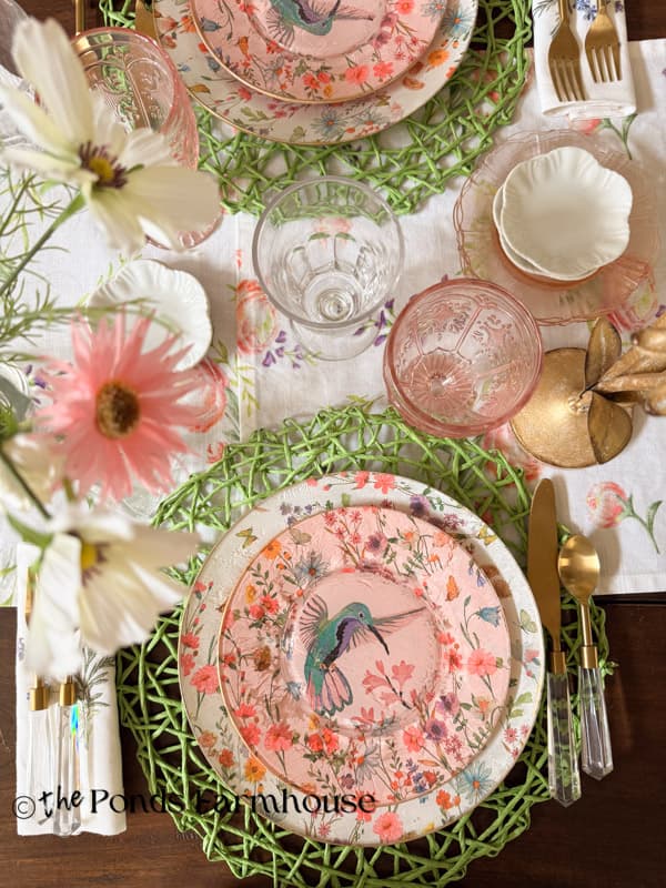 Pottery Barn Inspired Cynthia Rowley Dupe: DIY Reverse Napkin Decoupage Plates