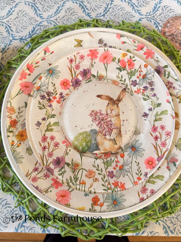 Pottery Barn Inspired DIY Dishes with bunny