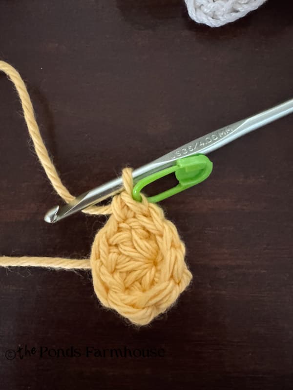 use stitch marker to remember where you began next round