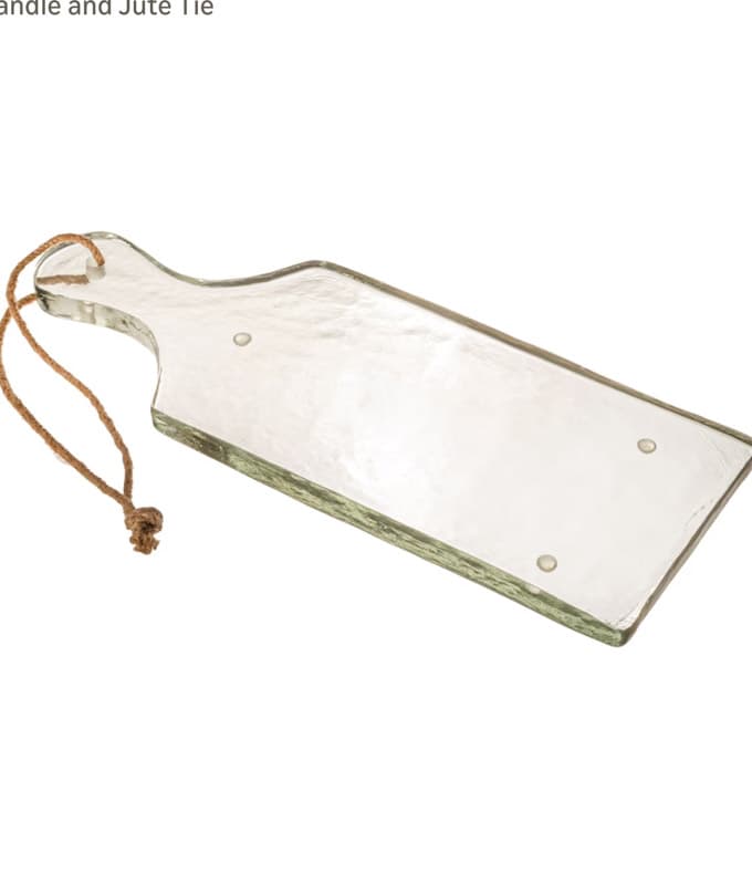 Amazon Clear Glass Cheese Board 