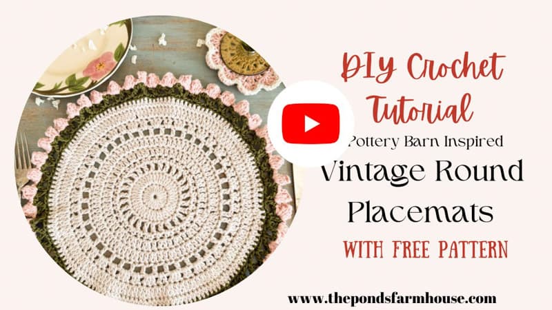 video tutorial for vintage round placemats