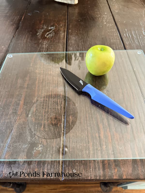 clear glass cutting board