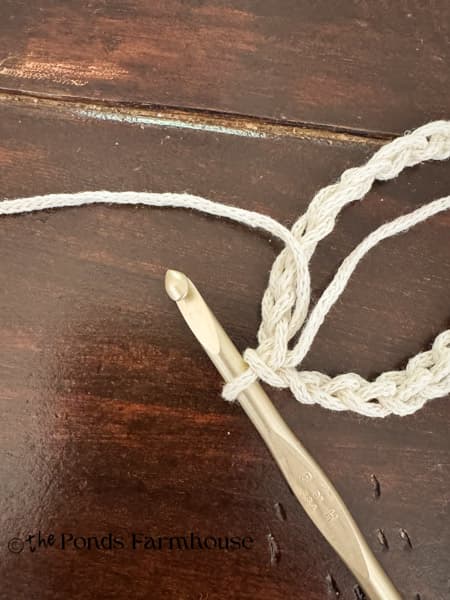 crochet chain joined with slip stitch