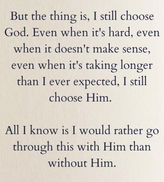 Choose God