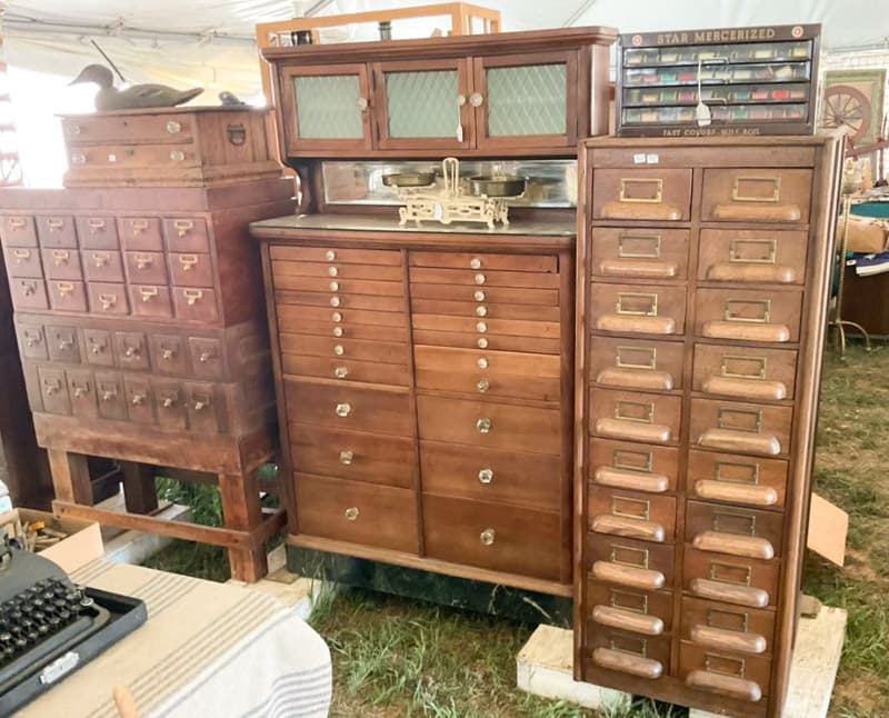 furniture for sale at Liberty Antique Festival