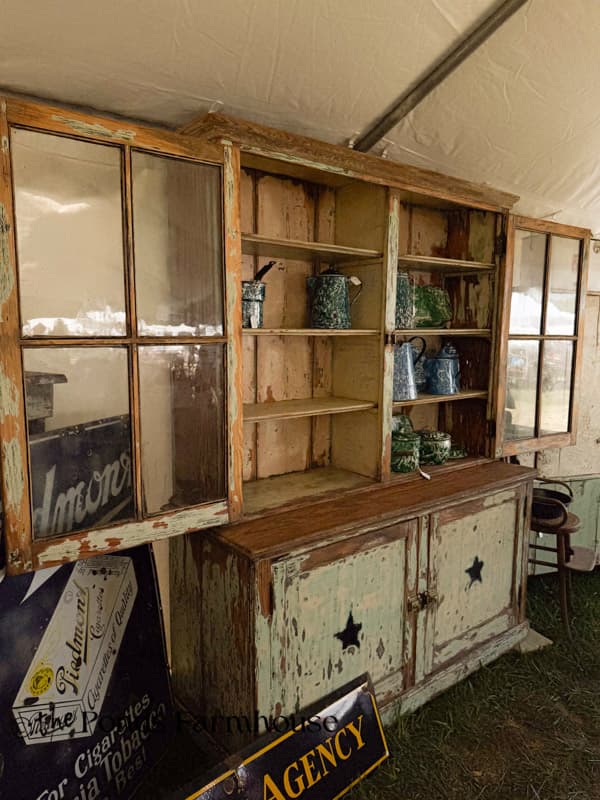 Primitive cabinet at Liberty Antique Festival
