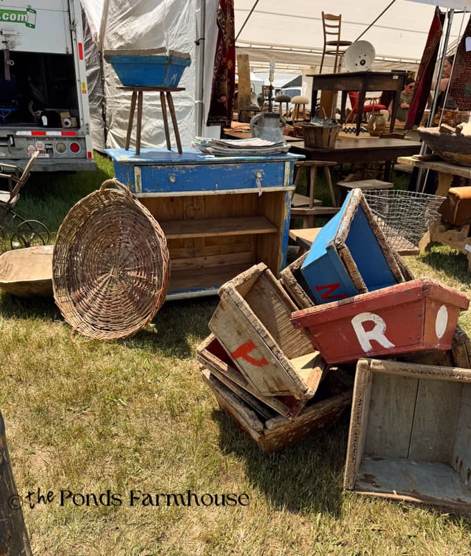 antique booth at Liberty Antique Festival
