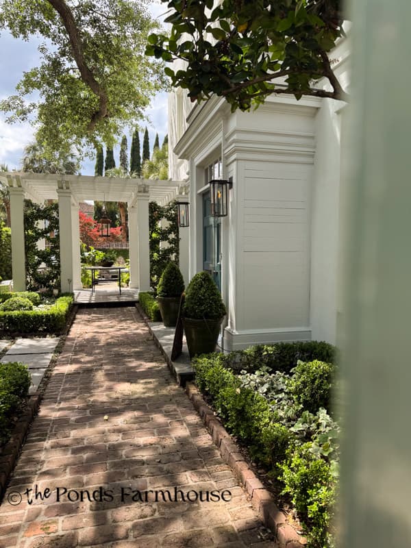 beautiful courtyard view in Charleston, SC