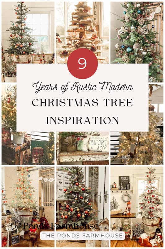 9 years of Rustic modern farmhouse christmas tree ideas