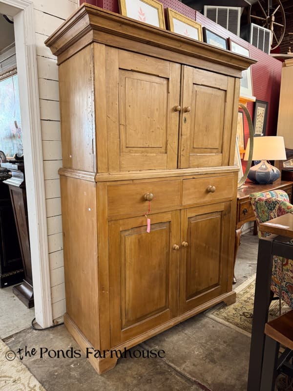 Jackson Press Primitive Cabinet in Consignment shop