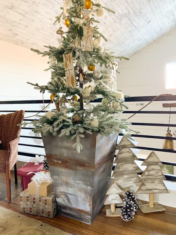 woodland themed Christmas Tree in loft 2021