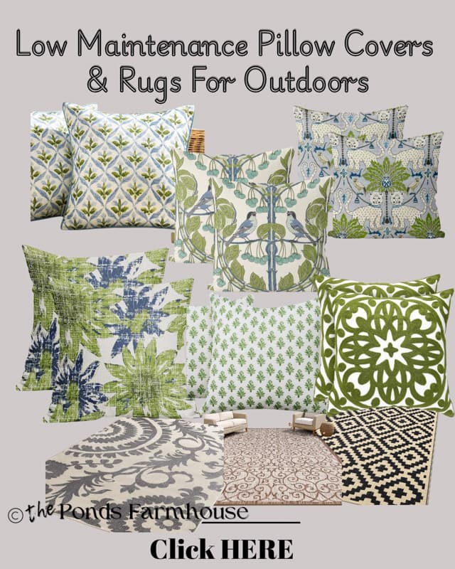 Low Maintenance Pillow Covers & Rugs for Outdoors