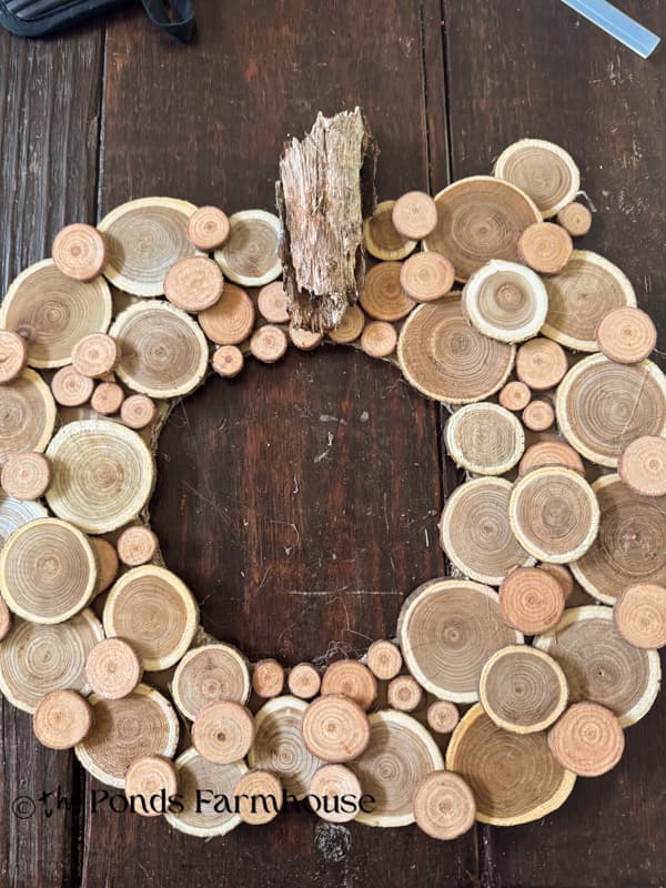 add a foraged piece of wood for the pumpkin stem