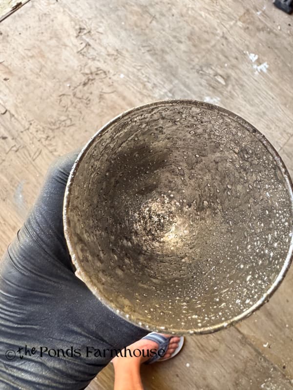 spray inside of glass with metallic rubbed bronze spray paint.