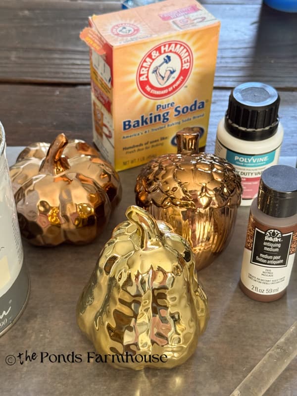 Supplies for Chocolate-dipped French farmhouse pumpkins