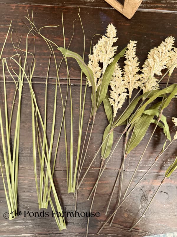 cut fall stems into smaller pieces