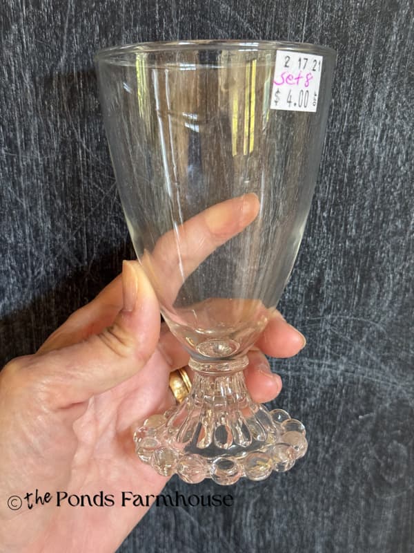discolor vintage glass before