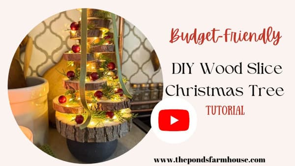 DIY Wood Slice Christmas Tree Tutorial