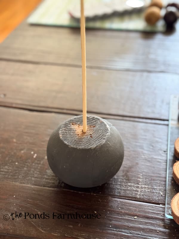 Dowel rod with recycled furniture foot