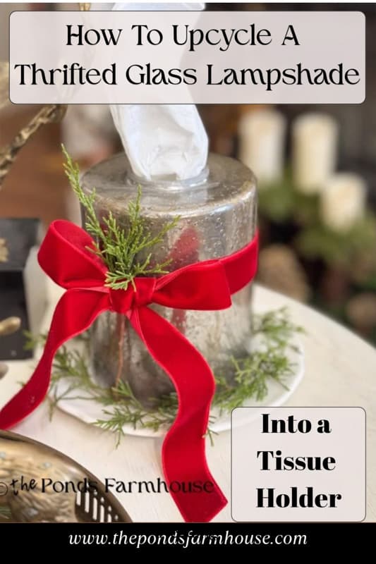 How To Upcycle A Glass Lampshade Into A Tissue Holder